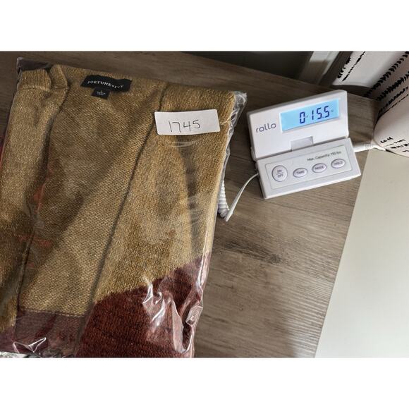 Fortune Ivy Womens Open Cardigan Size Large Artsy Boho Color Block Brown Sweater - Picture 11 of 11